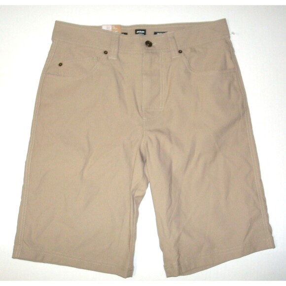 New Mens Prana Shorts 30 x 11 Tan Shorts NWT Performance Casual Brion II San UPF - Picture 1 of 3